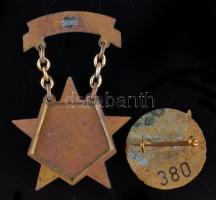 ~1960-70. "Pénzügyminisztérium Állami Építőipari Vállalat - Hűségért Törzsgárda" zománcozo...