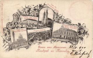 Pancsova, Church of the Assumption, ecclesiastical community, Serbian church in the upper town, Art Nouveau (EK)