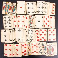 cca 1930 Piatnik francia kártya 2 pakli. Kártyaszignettával / 2 deck of Piatnik remy cards