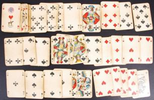 cca 1930 Piatnik francia kártya 2 pakli. Kártyaszignettával / 2 deck of Piatnik remy cards