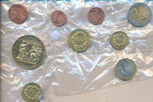 Lenygelország 2004. 1c,2c,5c,10c,20c,50c,1,2,5 próbaveretek, szettben, laminált fóliában és dísztokban tanúsítvánnyal T:BU Poland 2004. 1 Cent, 2 Cent, 5 Cent, 10 Cent, 20 Cent, 50 Cent, 1 Euro, 2 Euro, 5 Euro commemorative Euro trial mint set in original set in case with certificate C:BU