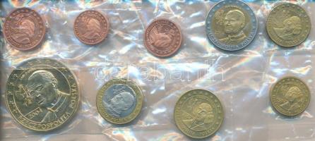 Lenygelország 2004. 1c,2c,5c,10c,20c,50c,1,2,5 próbaveretek, szettben, laminált fóliában és dís...