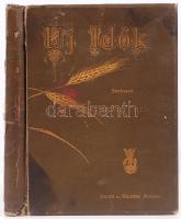 1895 Herczeg Ferenc. Új idők. Hetilap I. évfolyam II. félév. Kissé viseltes aranyozott egészvászon kötésben + 1947 Cordiatic reklám nyomtatvány tétel: fejléces levél, árlap, árlista