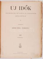 1895 Herczeg Ferenc. Új idők. Hetilap I. évfolyam II. félév. Kissé viseltes aranyozott egészvászon k...