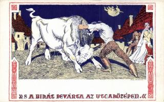 12 db régi, használatlan képeslap, Fáy Aladár Toldy sorozata