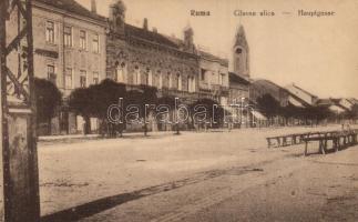 Ruma, main street, church