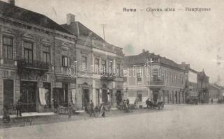 Ruma, main street, market, shop of Milenko Nikolajevic