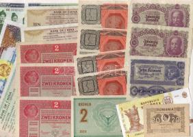 Kis tétel, 19db magyar, osztrák, román, moldvai, lao, kínai, benne hajtatlanok, egymás utáni sorszámok T:I,II