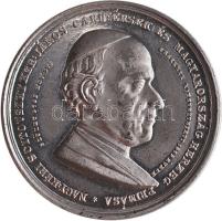 1856. "Scitovszky János hercegprímás / Az Esztergomi Bazilika felszentelése" ezüstözött ón emlékérem (20g/37.43mm) T:2 Hungary 1856. The ordination of the Esztergom Basilica silver plated Sn commemorative medallion. "NAGYKÉRI SCITOVSZKY KER: JÁNOS CARD: ÉRSEK ÉS MAGYARORSZÁG HERCZEG PRIMÁSA. SZÜLET 1785 NOV: 1-ÉN. ÉRSEKNEK KINEVEZTETETT 1849 ÉVBEN / AZ ESZTERGOMI BASILIKA - KEZDETETT 1822 ÉVBEN FELSZENTELTETETT 1856 AUGUSZT. 31. NAGYKÉRI SCITOVSZKY CARD. ÉRSEK ÉS MAGYARORSZÁG PRIMÁSA ÁLTAL" (20g/37.43mm) C:XF