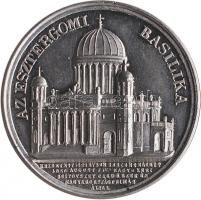 1856. "Scitovszky János hercegprímás / Az Esztergomi Bazilika felszentelése" ezüstözött ón...