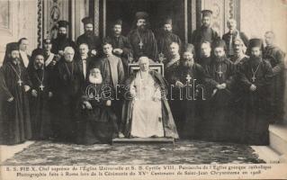 1908 Pope Pius X, S. B. Cyril VIII, Greek Orthodox priests in Rome