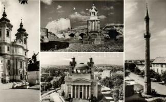 40 db modern, fekete-fehér magyar városképes lap, '40-'60-as évek / 31 modern, black and w...