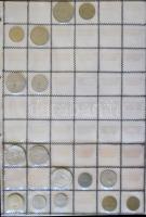 Vegyes fémpénzek gyűrűs albumban, néhány berakólapon ~65db érme Dél-Amerika és Ázsia országaiból T:vegyes Mixed collection of South American and Asian coins in album with ~65 pieces C:mixed