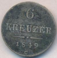 Ausztria/cseh verdejel 1849C 6Kr Ag T:3 Austria/Czech mintmark 1849C 6 Kreuzer Ag C:F