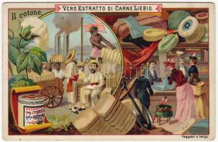 ca. 1900. 444 db Liebig szines litho reklámkártya főleg 6 db-os teljes sorozatokban, klf. témákban / 444 Stk. Liebig color Litho Werbekarten, zumeist in Serien von 6 Karten, gute Motive