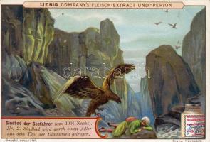 ca. 1900. 444 db Liebig szines litho reklámkártya főleg 6 db-os teljes sorozatokban, klf. témákban /...