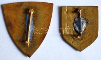 ~1950. "Szerb Antal Gimnázium XVI Budapest" zománcozott iskolajelvény (tű letört) + MZS Ál...