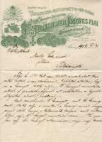 1912 Seltenhofer tűzoltószertár díszes levélpapír / Feuerlöschmittel-Fabrik Zier-Briefpapier