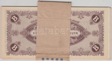 1946. 10.000BP (10x) banki kötegelőben, mely dátumozva és aláírva T:I,I-