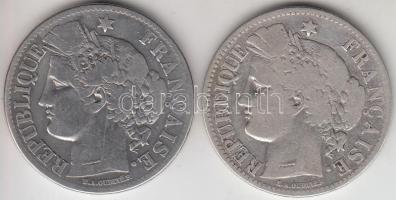 Franciaország / Modern Köztársaság 1870A 2Fr Ag + 1870a 2Fr Ag T:2-,3
France / Modern Republic 1870A...