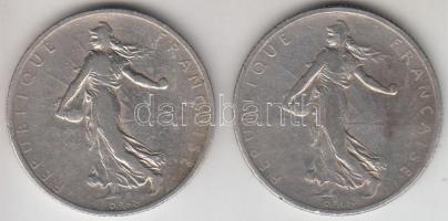 Franciaország / Modern Köztársaság 1898 2Fr Ag + 1899 2Fr Ag T:2-,3
France / Modern Republic 1898 2 ...