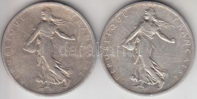 Franciaország / Modern Köztársaság 1904-1905. 2Fr  Ag (2x) T:2-,3
France / Modern Republic 1904-1905...