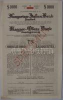1928 Magyar Olasz Bank 1000$ záloglevél / Pfandbrief