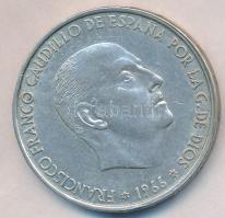 Spanyolország 1966.(66) 100P Ag "Caudillo" T:2,2- Spain 1966.(66) 100 Pesetas Ag ""Caudillo" C:XF,VF