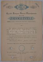 1897 Egyesült Budapesti Fővárosi Takarékpénztár 1000Ft záloglevél / Pfandbrief