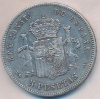 Spanyolország 1885.(87) 5P Ag "XII. Alfonz" T:2-
Spain 1885.(87) 5 Pesetas Ag "Alfons...