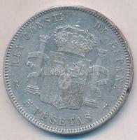 Spanyolország 1898.(98) 5P Ag "XIII. Alfonz" T:2-
Spain 1898.(98) 5 Pesetas Ag "Alfon...