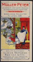 1910 Dekoratív színes számolócédula / Dekor Zahlzettel, color.