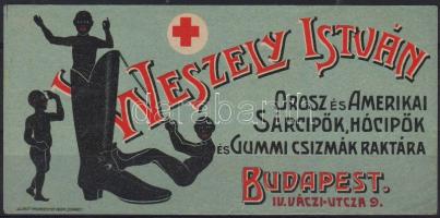 1910 Dekoratív színes számolócédula / Dekor Zahlzettel, color.