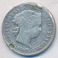 Spanyolország 1860. 1R Ag "II. Izabella" T:2
Spain 1860. 1 Real Ag "Isabel II" C...