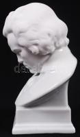 Beethoven, részben biszkvit porcelán mellszobor / 
Beethoven, partly bisque porcelain bust, 21cm