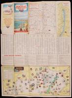 1949 Kentucky Tenessee autóstérkép / 
Kentucky Tenessee road map, 66x49cm