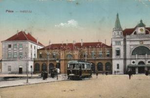 Pécs indóház, villamos (EK)