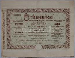 1895 Cirkvencia tengeri fürdő és klimatikus gyógyhely Rt. 200K részvény / Seebad und Klimatischert Kurort AG Aktie