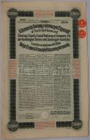 1913 Temes és Somogy vármegyei Egyesült Helyi Érdekű Vasutak Rt. 2000 K kötvény / Vereignte Localesienbahnen 2000K Anleihe
