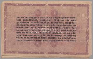 1946. 11db vegyes adópengő vízjeles papíron, 3db sorszám nélküli T:III,III-