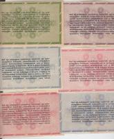 1946. 14db vegyes adópengő vízjel nélküli papíron, sorszám nélküli T:vegyes