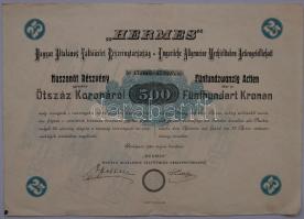 1923 Hermes Magyar Általános Váltóüzlet Rt. 500K részvény / Wechselstuben AG Aktie