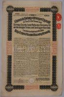 1913 Temes és Somogy vármegyei Egyesült Helyi Érdekű Vasutak Rt. 4000 K kötvény / Vereignte Localesienbahnen 4000K Anleihe