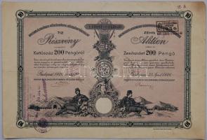 1926 Magyar Általános Kőszénbánya Rt. 200P részvény / Kohlbergbau AG Aktie