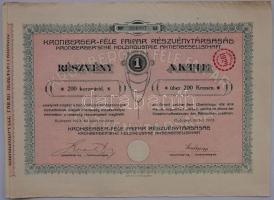 1941 Mezőgazdasági és kémiai ipartelepek 100P részvény