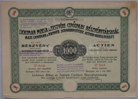 1923 Kronberger-féle Faipar Rt. 200K részvény / Holzindustrie -AG Aktie