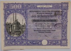 1923 Lichtmann Miksa és Testvére Építőipari Rt. 50x1000K részvény / Schuhindustrie Aktie
