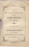 1900 A Csáktornyai izr. Nöegylet kimuatatása / Bilanz der Csáktornyaer izr. Freuvereins