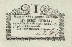 Rozsnyó 1849. 1Ft T:I-