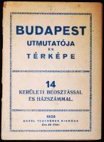 Budapest útmutatója és térképe. Budapest 1932. Acél testvérek kiadása.